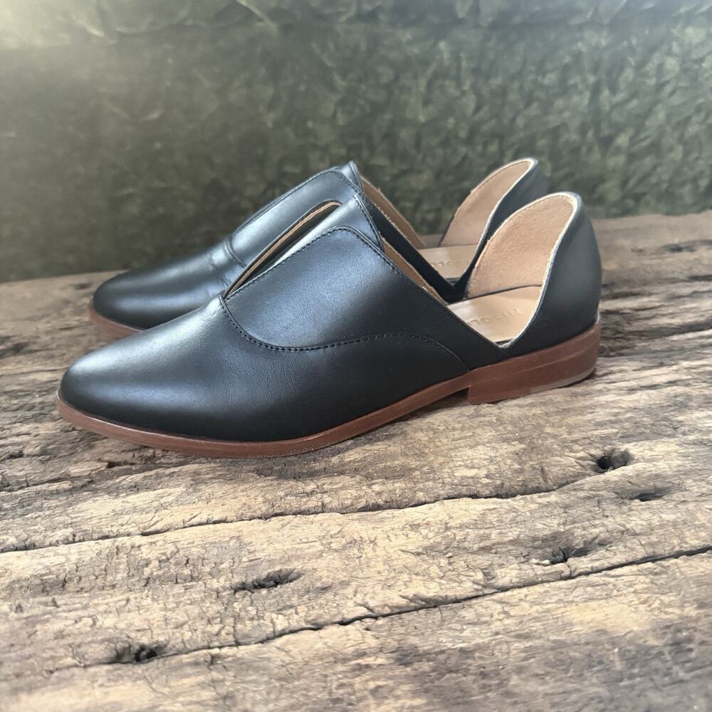Nisolo Black Leather Slip On Loafers Flats Womens 8 NIB - Picture 3 of 5